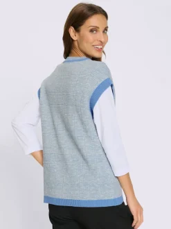 Gilet en tricot boutons décoratifs
