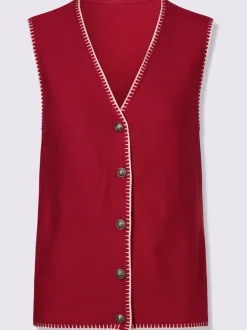 Gilet en tricot contrastes décoratifs