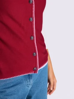 Gilet en tricot contrastes décoratifs