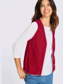 Gilet en tricot contrastes décoratifs