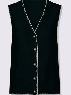 Gilet en tricot contrastes décoratifs