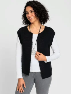 Gilet en tricot 30% laine vierge