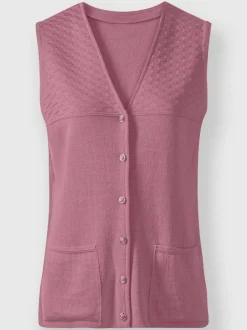 Gilet en tricot 50% laine vierge