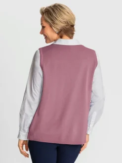 Gilet en tricot 50% laine vierge