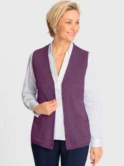 Gilet en tricot 50% laine vierge