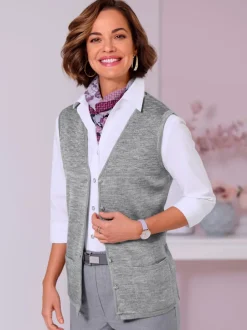 Gilet en tricot 50% laine vierge