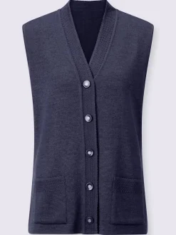 Gilet en tricot 50% laine vierge (mérinos)