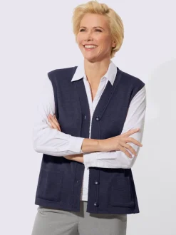 Gilet en tricot 50% laine vierge (mérinos)