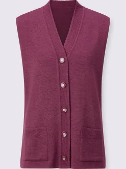 Gilet en tricot 50% laine vierge (mérinos)