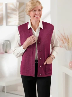 Gilet en tricot 50% laine vierge (mérinos)