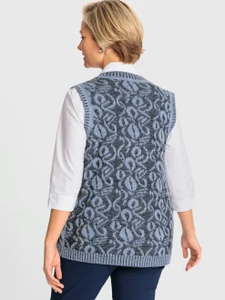 Gilet en tricot motif intarsia