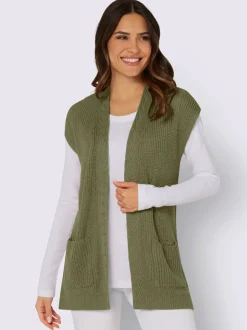 Gilet en tricot poches plaquées