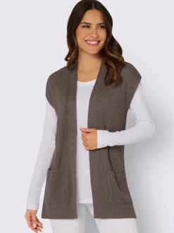 Gilet en tricot poches plaquées