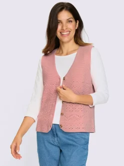 Gilet en tricot superbe motif ajouré