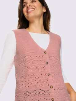 Gilet en tricot superbe motif ajouré