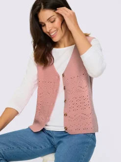 Gilet en tricot superbe motif ajouré