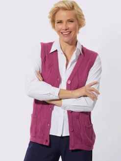 Gilet en tricot toucher doux et agréable