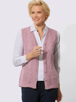Gilet en tricot tricot ajouré