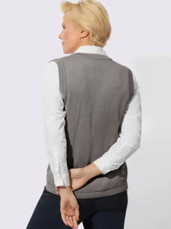 Gilet en tricot tricot ajouré