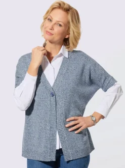Gilet en tricot tricot chiné