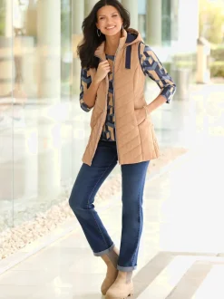 Gilet long doublée et matelassée