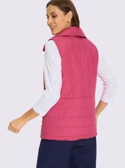 Gilet matelassé élégante application de perles