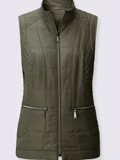 Gilet matelassé mélange de motifs matelassés