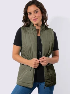 Gilet matelassé mélange de motifs matelassés