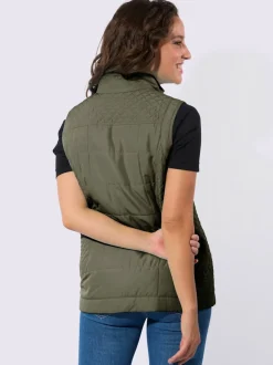 Gilet matelassé mélange de motifs matelassés
