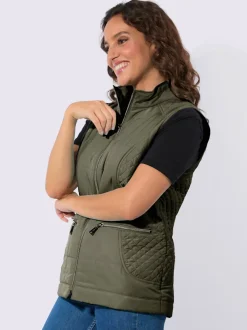 Gilet matelassé mélange de motifs matelassés