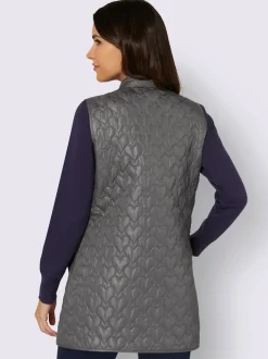 Gilet matelassé motif matelassé en forme de cœur
