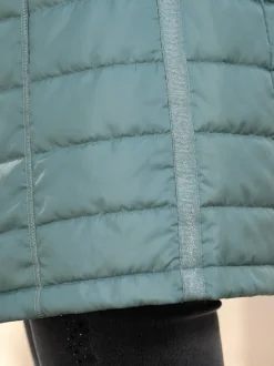 Gilet matelassé sans manches à col montant et surpiqûres