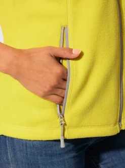 Gilet polaire capuche avec coulisse et lien à nouer
