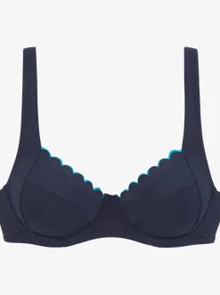 Haut de maillot de bain à armatures bordure cocotte tendance