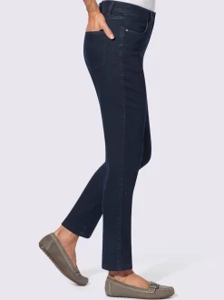Jean application avec broderie et paillettes