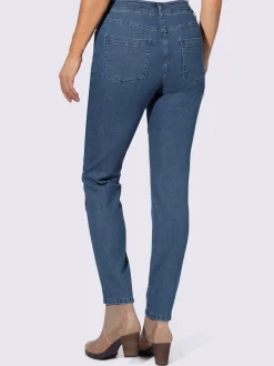 Jean broderie cœur le long de la couture latérale