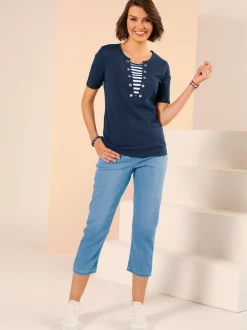 Jean 7/8 ceinture haute