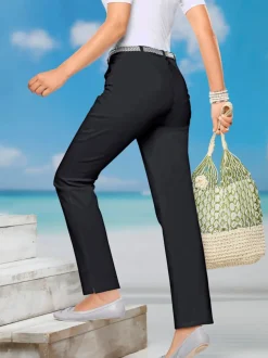 Jean à ceinture élastique chevilles fendues