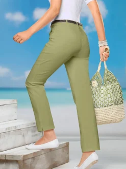 Jean à ceinture élastique chevilles fendues