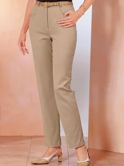 Jean à ceinture élastique chevilles fendues