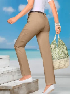 Jean à ceinture élastique chevilles fendues
