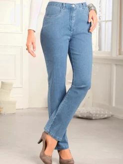 Jean à ceinture élastique chevilles fendues