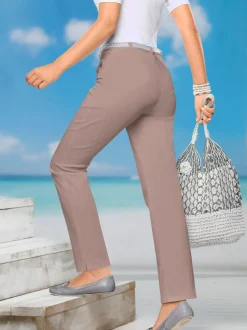 Jean à ceinture élastique chevilles fendues