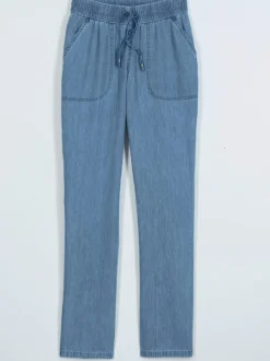Jean ceinture smockée