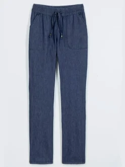Jean ceinture smockée