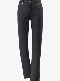 Jean coupe droite avec ceinture élastique au dos
