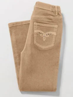 Jean coupe 5 poches ceinture élastique latérale