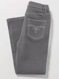 Jean coupe 5 poches ceinture élastique latérale