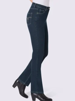 Jean coupe 5 poches ceinture élastique latérale