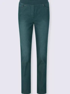 Jean femme confortable avec ceinture élastique